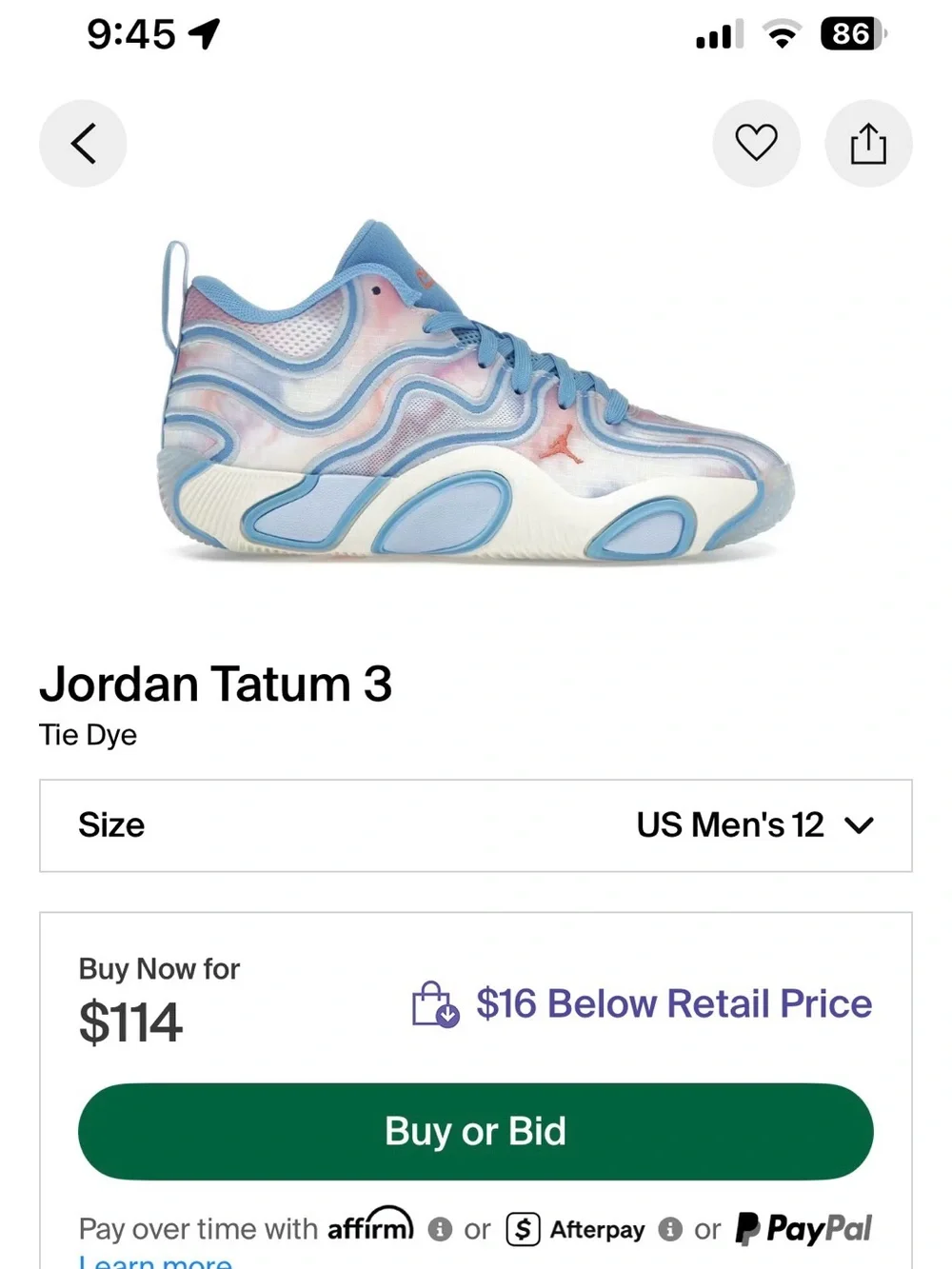 Jordan Tatum 3 Tie Dye
